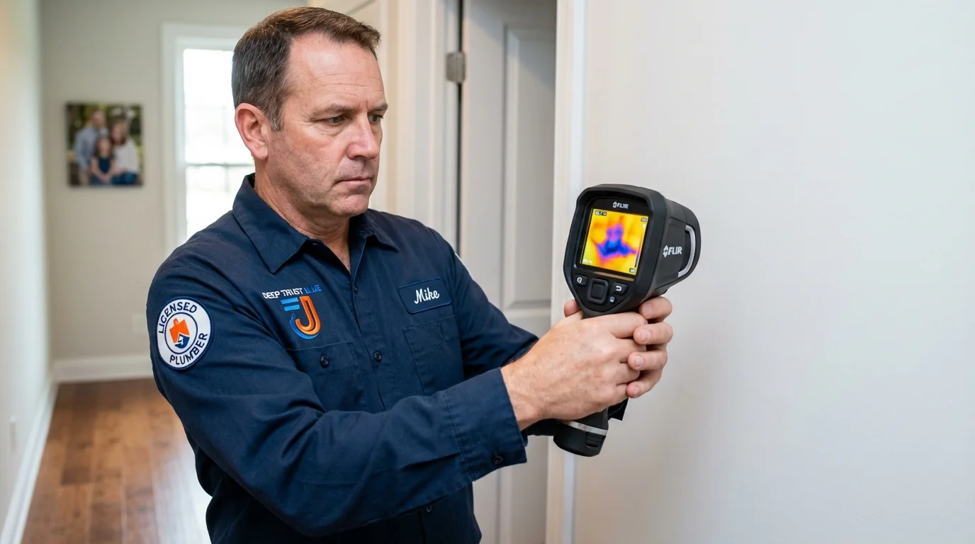 Thermal imaging leak detection by Johns Plumbing LLC in Astoria